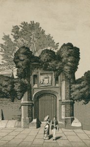 Wolsey#39;s Gate, Ipswich (litografi) av English School