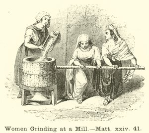 Kvinner som maler på en mølle, Matt, xxiv, 41 av English School