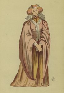 Damekostyme fra Richard IIs regjeringstid av English School