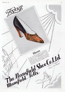 Skoreklame for kvinner, 1930-tallet av English School