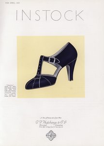 Werbung für Damenschuhe, 1930er von English School