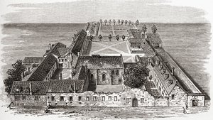 Worcester College, tidligere Gloucester Hall, Oxford ca. 1673, fra 