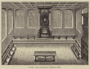 Worms, Kaisersaal, Imperial Hall (gravering) av English School