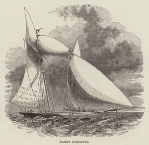 Yacht skonnert (gravering) av English School