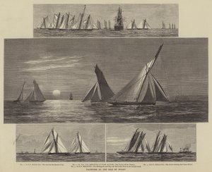 Yachting på Isle of Wight (gravering) av English School