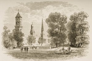 Yale College, New Haven, ca. 1870, fra 