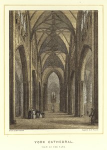 York katedral, utsikt over skipet av English School