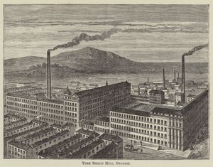 York Street Mill, Belfast (gravering) av English School