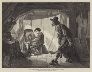Unge Rubens overrasket av sin mester, Van Oort (gravering) av English School