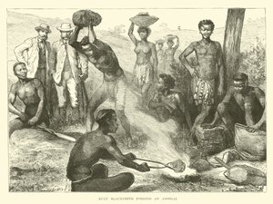 Zulu-smed som smir en Assegai av English School