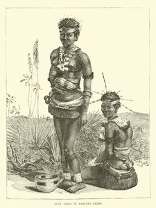 Zulu-jenter i dansekjole av English School