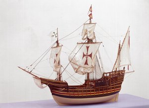 1:20 rigget modell av Santa Maria (tre) (se også 3225)