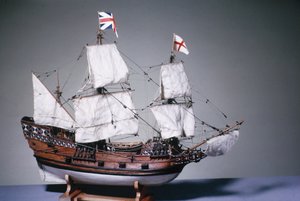 1:60-modell av Mayflower fra 1620 (tre) (se også 3220)