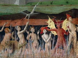 Skjærsilden, detalj fra Coronation of the Virgin Altertavle