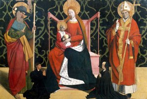 Jomfru med barn mellom St James og biskop av Enguerrand Quarton