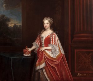 Portrett av dronning Caroline Wilhelmina av Brandenburg-Ansbach som prinsesse av Wales, 1720-tallet