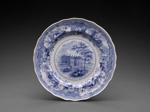 Plate, ca. 1831-46 (blyglasert keramikk med overføringstrykk) av Enoch Wood and Sons