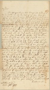 Brev til Allice Jones, Concord, Massachusetts, 7. oktober 1755 (penn og blekk på papir) av Ephraim Jones