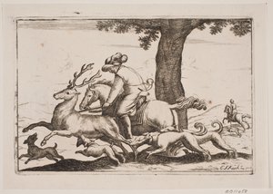 Parforcejakt av Erasmus Sigismund Resch