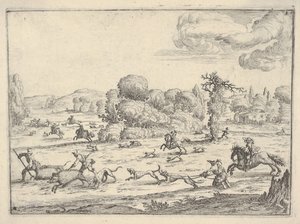 Villejakt i landskap, ca. 1620-38.