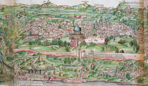 Kart over byen Jerusalem, fra 