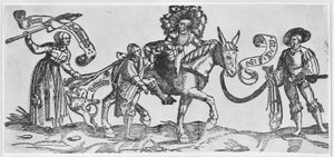 The Shrew ("Frau Seltenfried") (tresnitt på lagt papir)