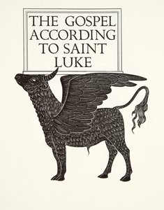 Den svarte kalven til St. Luke av Eric Gill