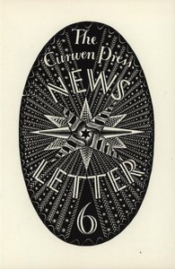 Design for The Curwen Press News-Letter, nummer 6, 1934 (tregravering) av Eric Ravilious