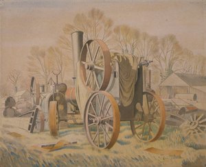Traktoren, 1933 av Eric Ravilious