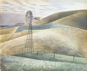 Vindmølle, 1934 av Eric Ravilious
