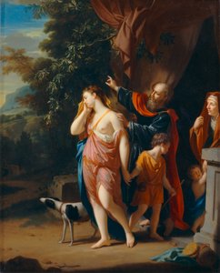 Abraham sender Hagar og Ismael bort - Abraham sender bort … av Erich Lessing