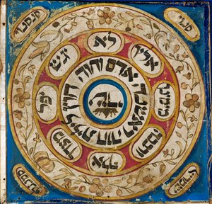 Amulett, fra Persia (pergament, akvarell, pulverisert gull) av Erich Lessing