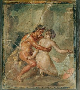 Erotisk scene, Pompeii, Italia (freske)