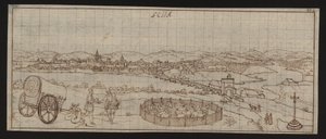 Helside: byvisning: Ecija (penntegning) av Erich Lessing