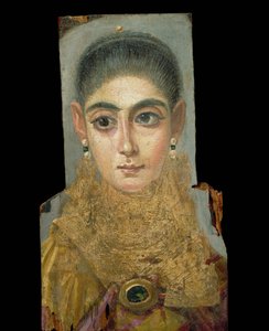 Begravelsesportrett av en kvinne fra Antinopolis ...