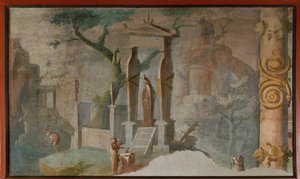 Landskap med Isis-ritualer: sorgseremonien over Osiris av Erich Lessing