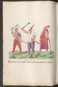 Tyrkiske soldater viser frem selvpåførte skader pådratt til ære for en pasha av Erich Lessing