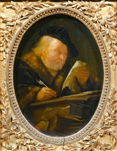 Gammel mann skriver… av Erich Lessing