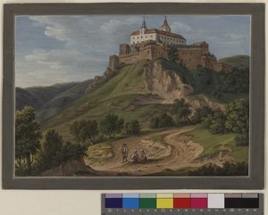 Utsikt over slottet Forchtenstein i Ungarn av Erich Lessing