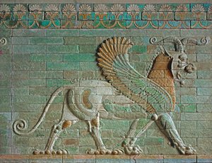 Vingløve med værhode og griffins bakbein ...