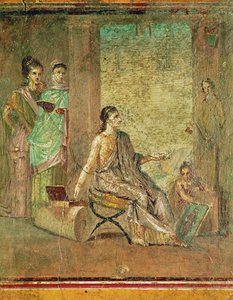 Kvinnelig maler og en byste av Bacchus av Erich Lessing