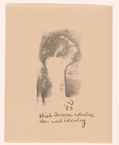 Ikke så mye en idealist som en ideolog (originaltittel på objekt) av Erich Wichmann
