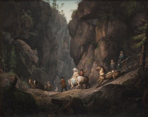 Passasjen gjennom Krokkleven ved Ringerike i Norge