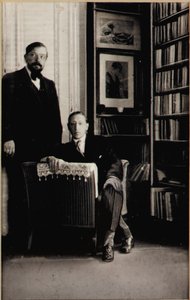 Portrett av Igor Stravinsky og Claude Debussy på tidspunktet for Diaghilev-ballettene "Jeux" og "The Rite of Spring", Paris, 1912-13