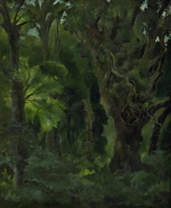 Skogkledd landskap. "Den nordiske skogen" av Erik Stæhr Nielsen