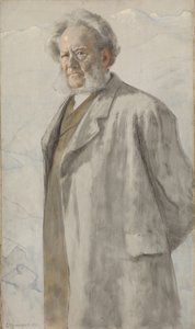 Portrett av Henrik Ibsen 1828-1906, 1895. av Erik Theodor Werenskiold