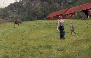 Vann til hesten av Erik Theodor Werenskiold