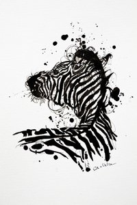 Wild Zebra – blekksprut av Erik Van Velzen