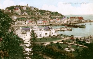 Princess Gardens and Vane Hill, Torquay, Devon, tidlig på 1900-tallet. av Ern Bishop