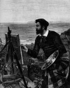 Portrett av maleren Ulysse Boutin (1838-1883). Gravering etter maleriet av Ernest Duez (1843-1896). I "" The Illustrous World"" nr. 1246 av 12. februar